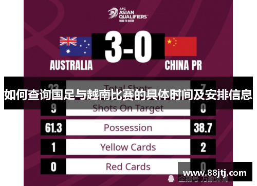 如何查询国足与越南比赛的具体时间及安排信息 如何查询国足与越南比赛的具体时间及安排信息